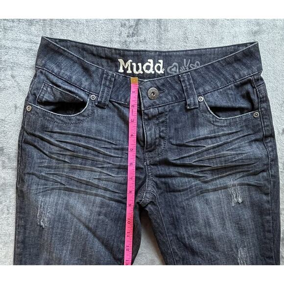 Vintage Mudd Jeans Womens 7 Dark Flare Y2K Belt Accessory - Picture 7 of 8